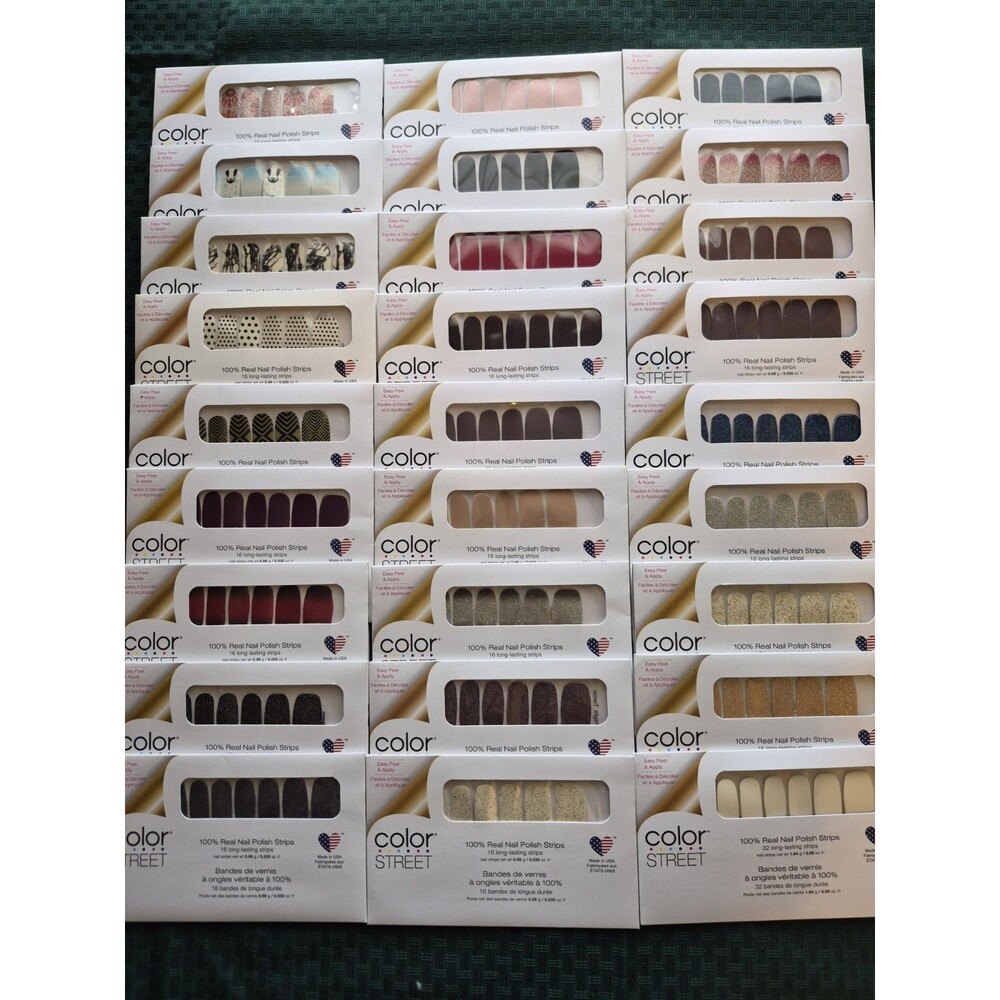 27 Sets Of Color Street Nail Polish Strips See Photos For Color And Styles